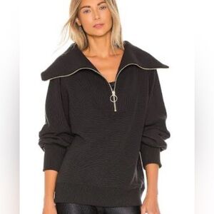 Varley Black Ribbed Sweater